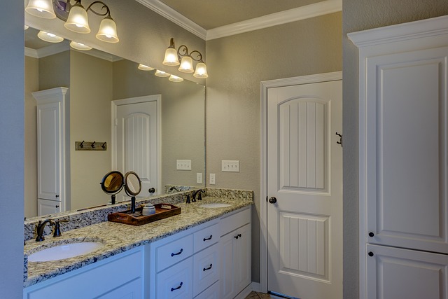 Newly painted bathroom in Bratenahl, Ohio.