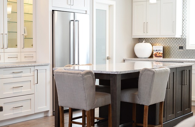 Refinished kitchen cabinets in Bratenahl, Ohio.