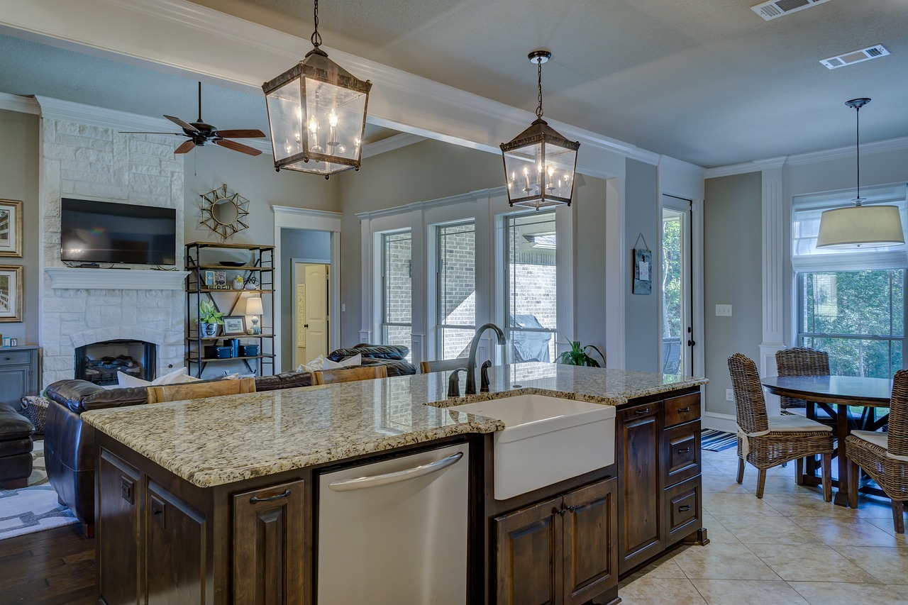 Newly painted kitchen in Avon, Ohio, featuring bright colors and a refreshed interior design.