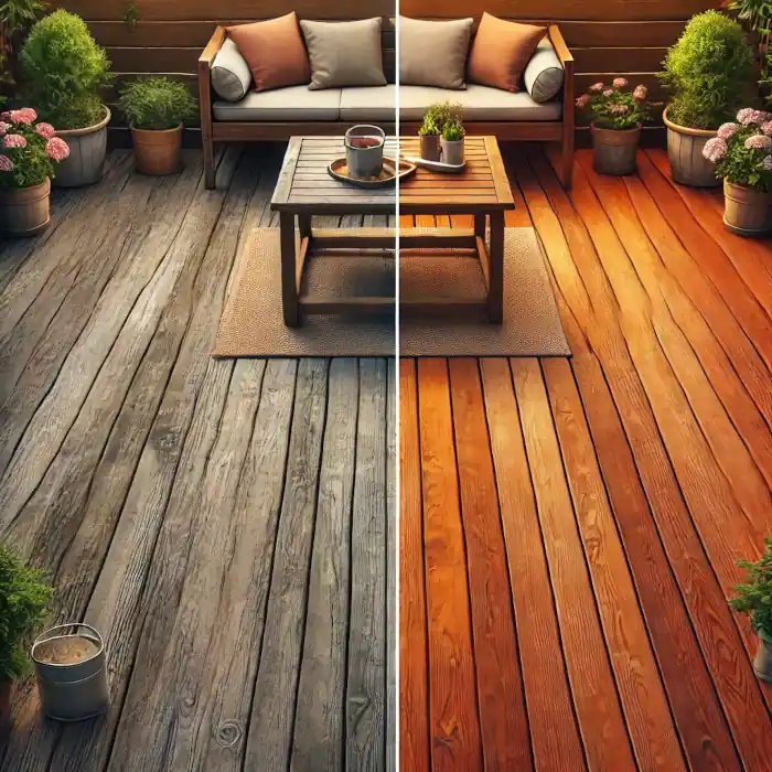 Expert deck cleaning and staining near me for a polished look.