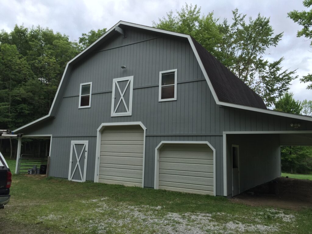 Avon, Ohio garage exterior painted by CFalls Painting, improving property value with a flawless finish.