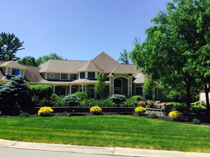 Exterior home painting on large custom home in Northeast Ohio by Chagrin Falls Painting Company