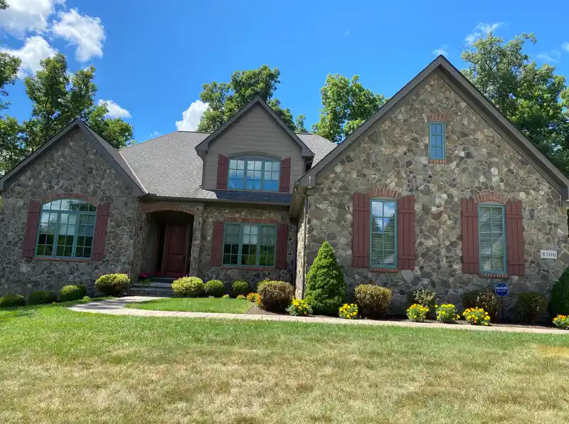 Exterior house painting in North Olmsted, OH by Chagrin Falls Painting, trim and siding work with careful surface prep for long term protection