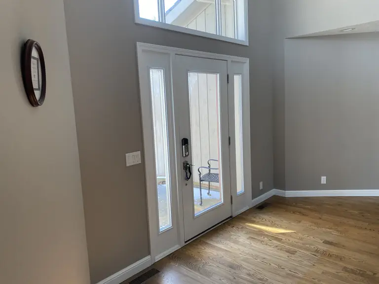 Entryway walls and trim repainted, interior painting in Northeast Ohio