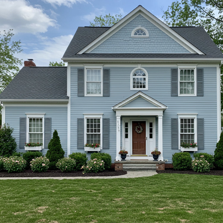 Hudson Ohio exterior house painters refreshing siding and trim with professional painting