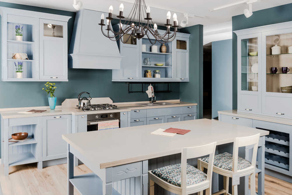 Expertly refinished kitchen cabinets in Medina, Ohio.