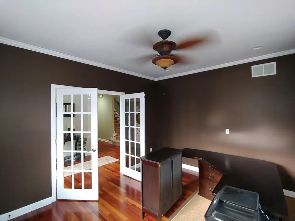 Office interior painting in North Olmsted, OH by Chagrin Falls Painting, clean wall finish and trim detail for a sharp professional look