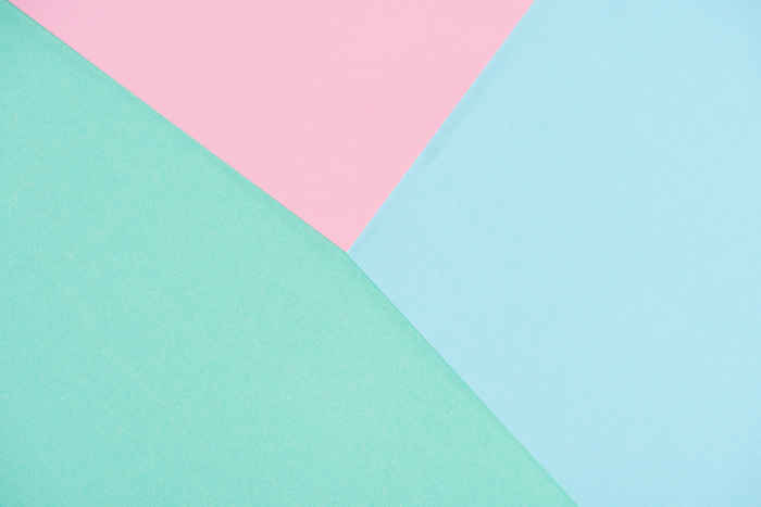 Light green, pink, and blue pastel paint colors for calming interiors.