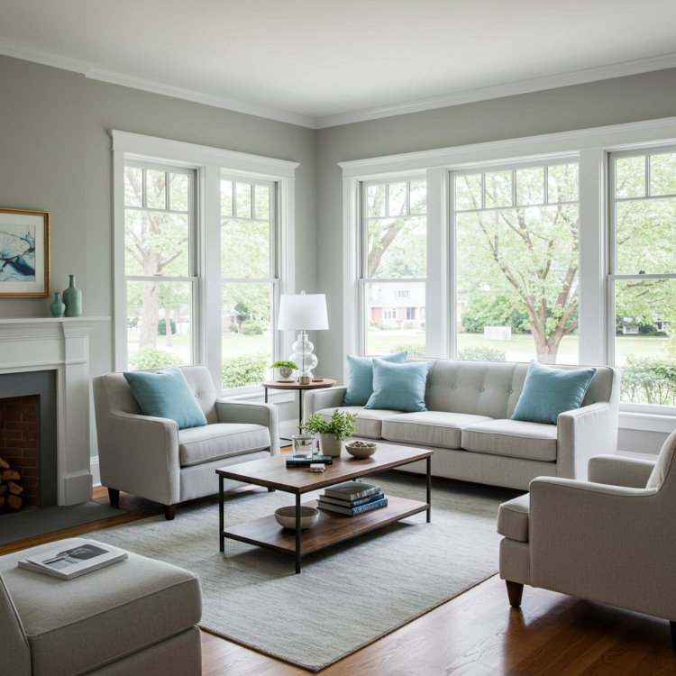 Twinsburg Ohio interior house painters updating trim and wall colors