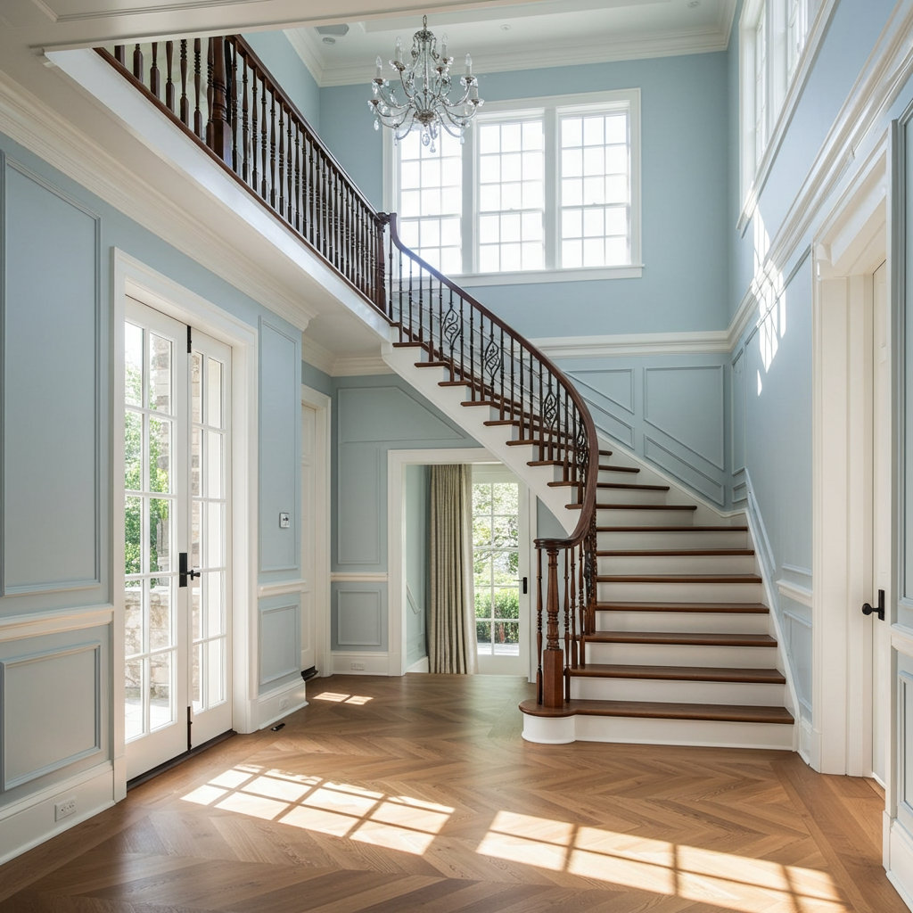 Two story foyer interior painting price Cleveland home